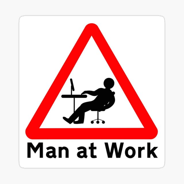 Man at work illustration